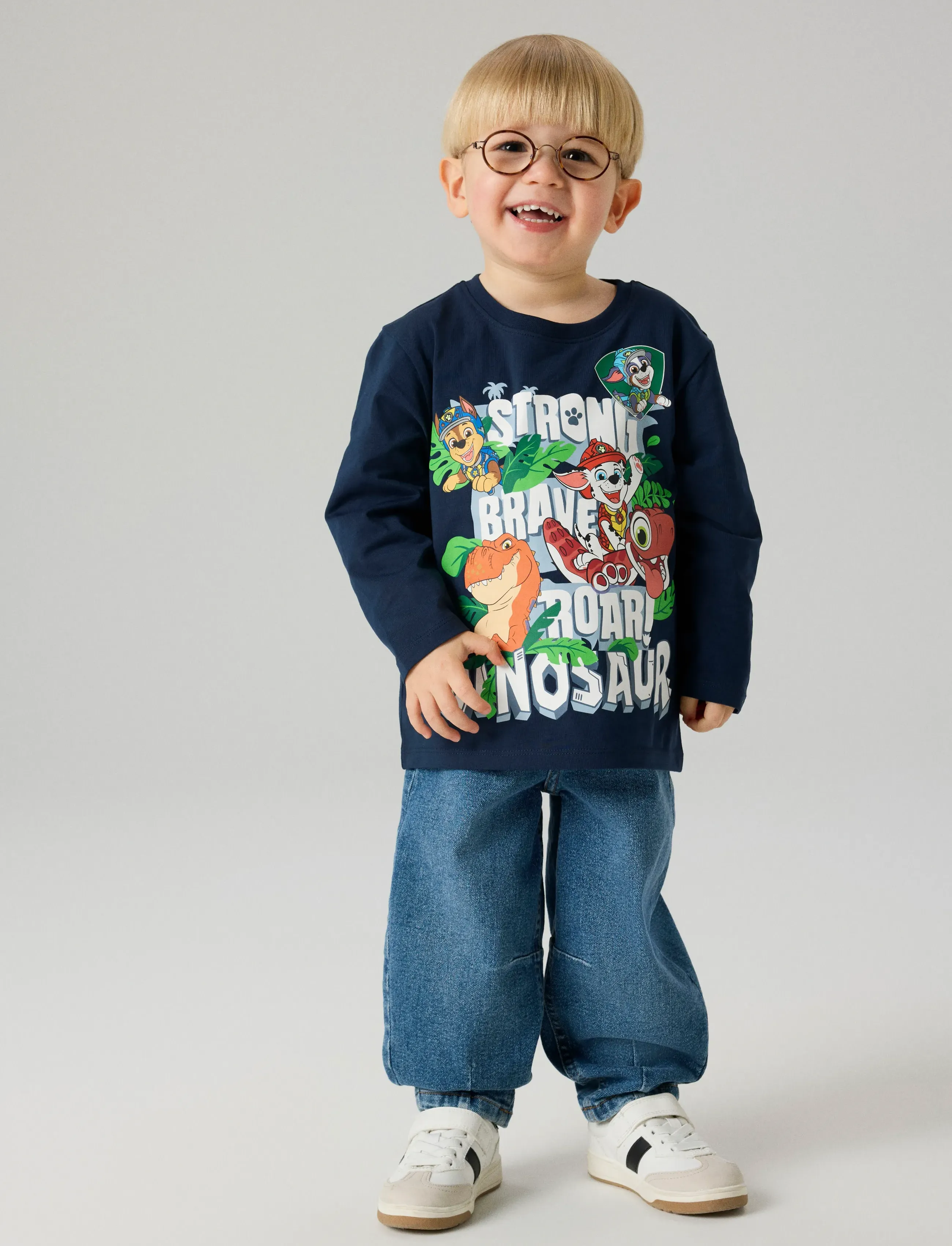 name it - NMMJIK PAW LS NREG TOP BOX NOOS CPLGM - langärmelig - navy blazer - 2