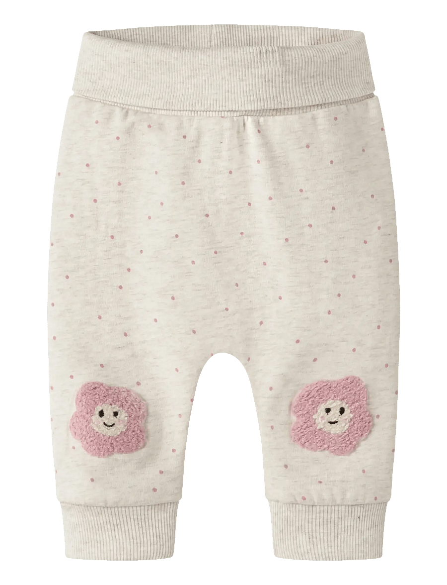 name it - NBFLUELLE SWEAT PANT BRU - babyhosen - peyote melange - 0