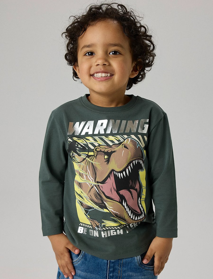 name it - NMMJIM JURASSIC LS NREG TOP BOX NOOS SKY - langærmede t-shirts - urban chic - 3