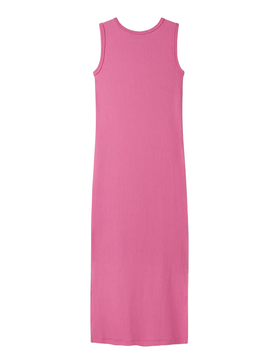 name it - NKFNAKAL SL SLIM MAXI DRESS NOOS - ermalausir hversdagskjólar - strawberry moon - 1