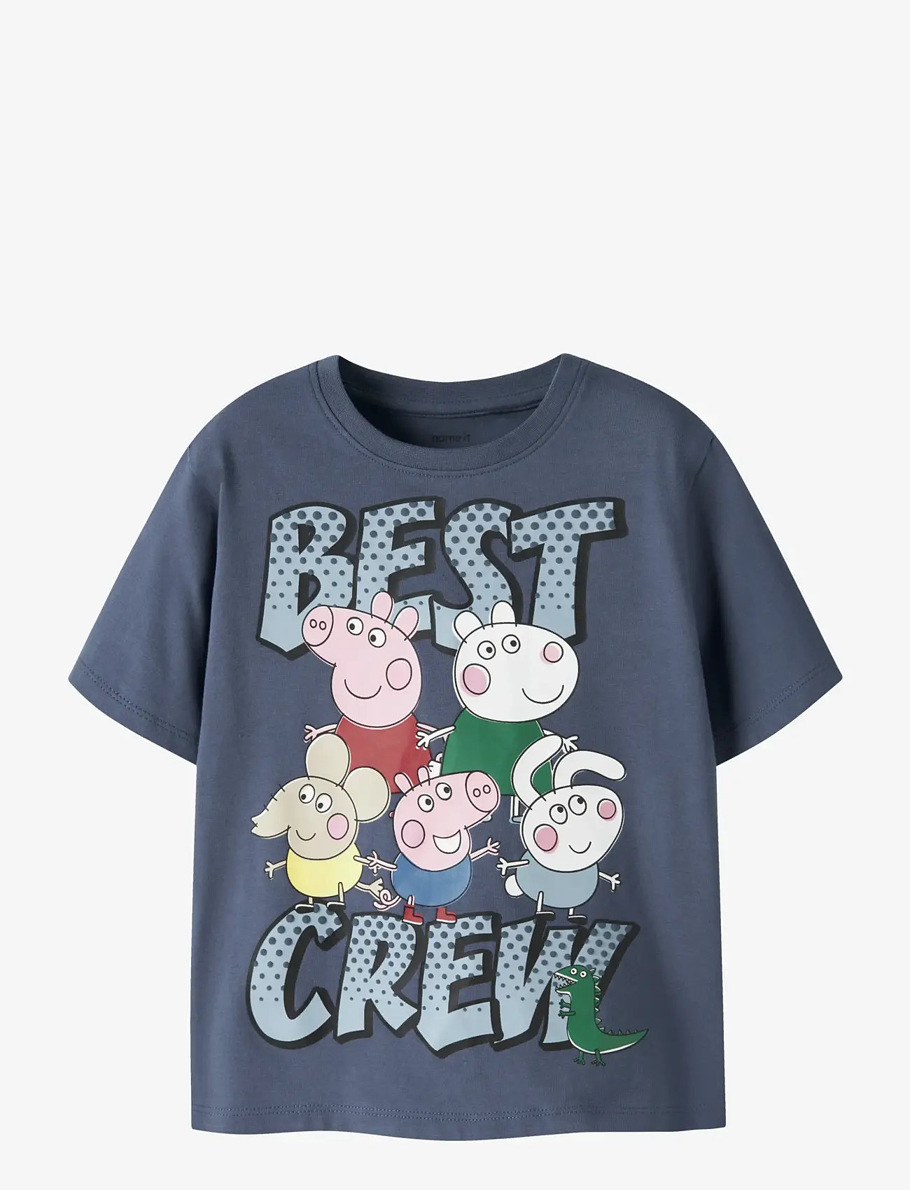 name it - NMMJUNGEL PEPPA SS NREG TOP CPLG - kortærmede t-shirts - vintage indigo - 0
