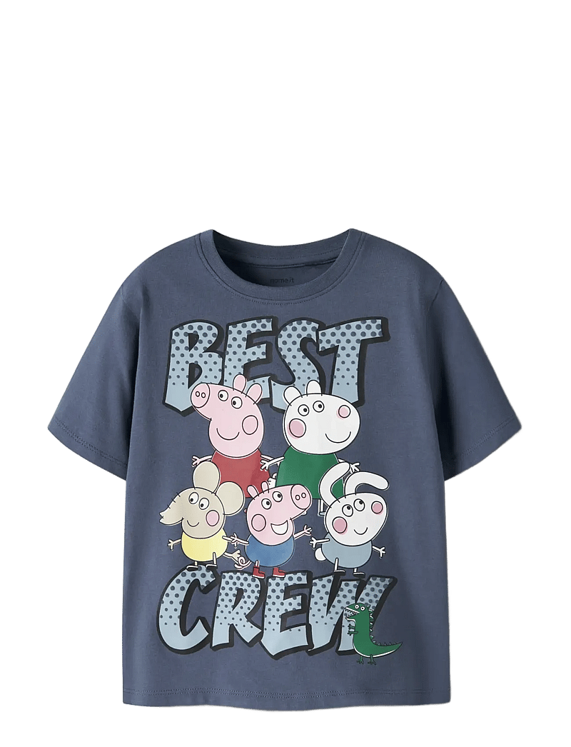 name it - NMMJUNGEL PEPPA SS NREG TOP CPLG - kortærmede t-shirts - vintage indigo - 2