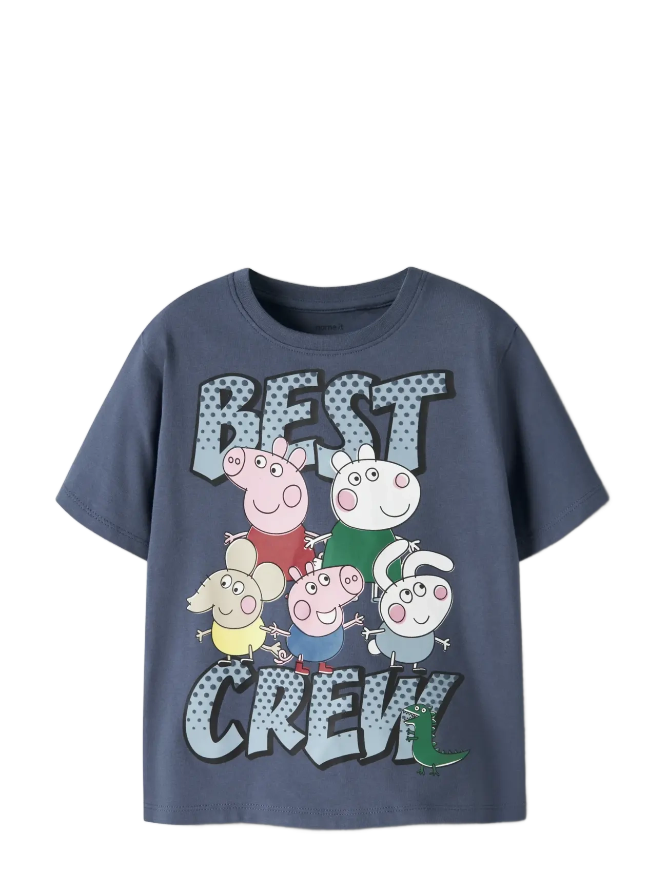 name it - NMMJUNGEL PEPPA SS NREG TOP CPLG - short-sleeved t-shirts - vintage indigo - 2