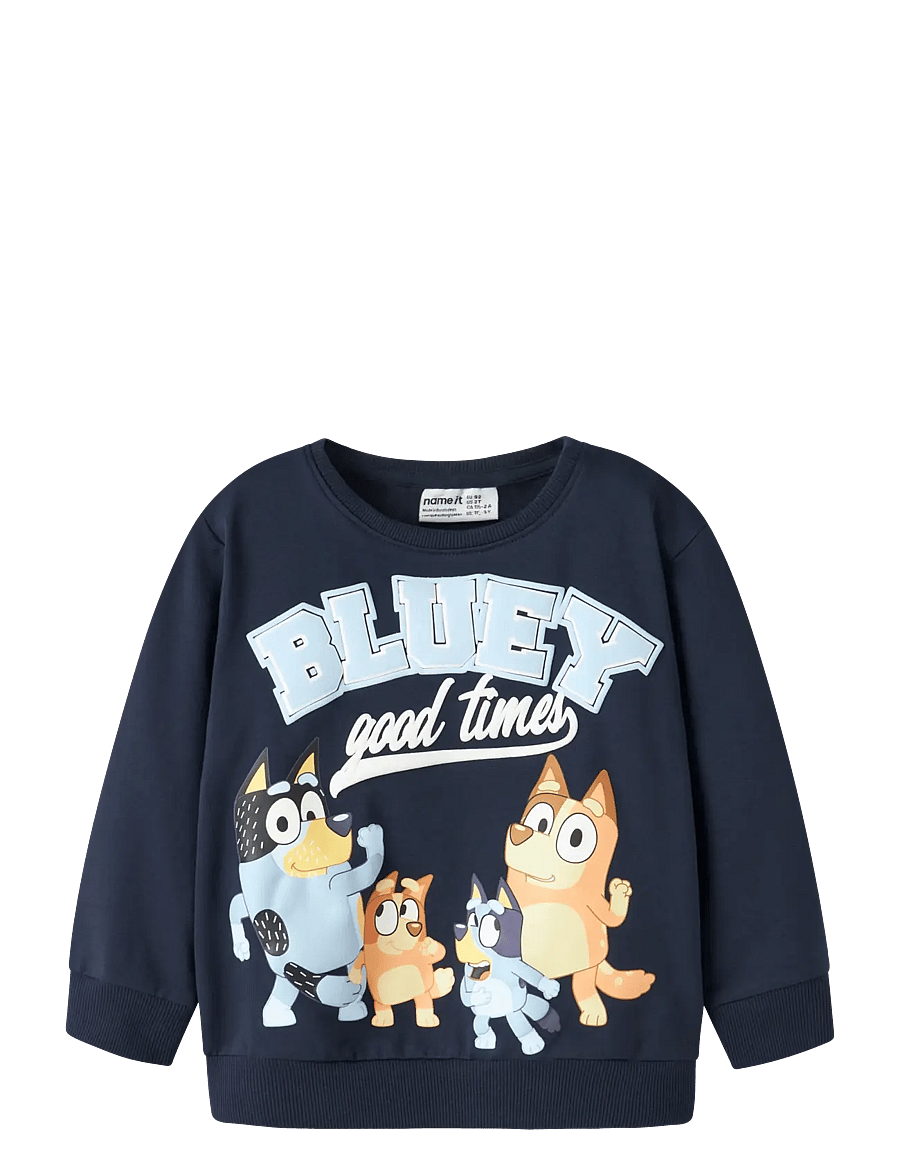 name it - NMMJUST BLUEY NREG SWEAT UNB NOOS SKY - sweatshirts - navy blazer - 0