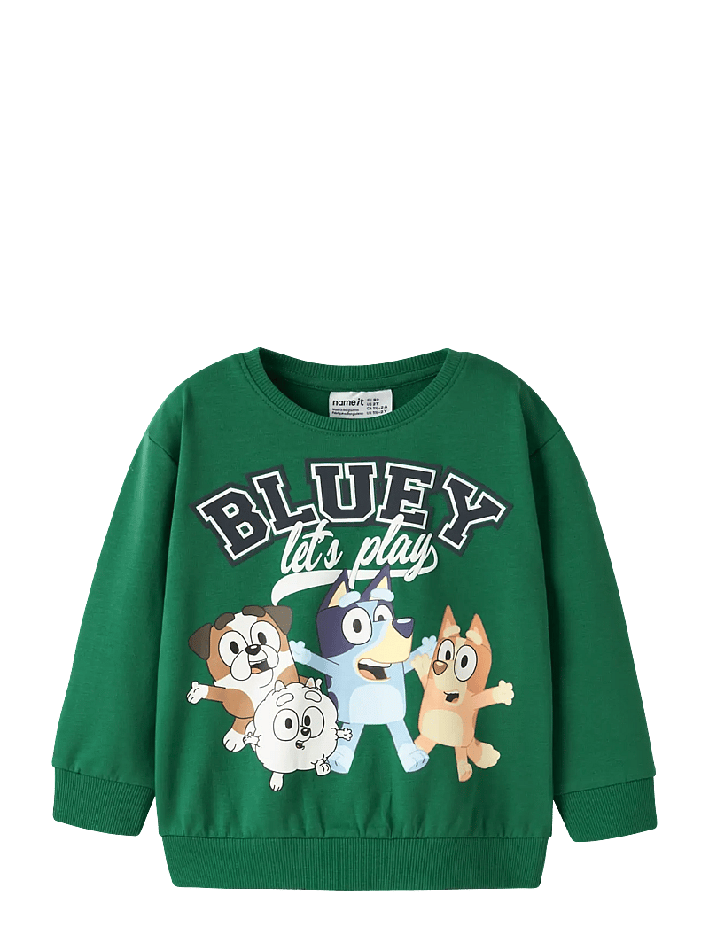 name it - NMMJUST BLUEY NREG SWEAT UNB NOOS SKY - sweatshirts - verdant green - 0