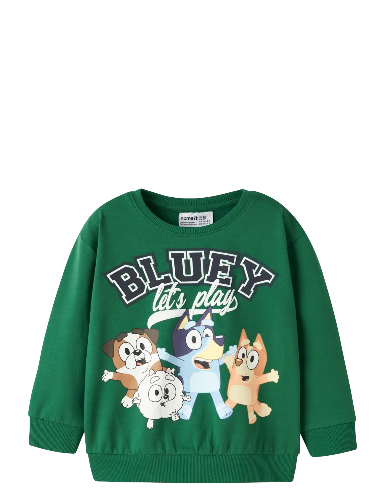 name it NMMJUST BLUEY NREG SWEAT UNB NOOS SKY - Kläder - VERDANT GREEN / green