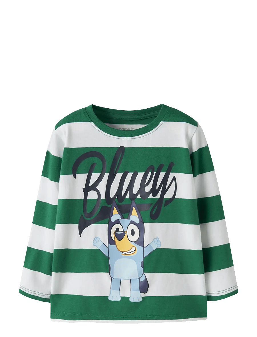 name it - NMMJUSTIN BLUEY LS NREG TOP NOOS SKY - t-shirts à manches longues - verdant green - 0
