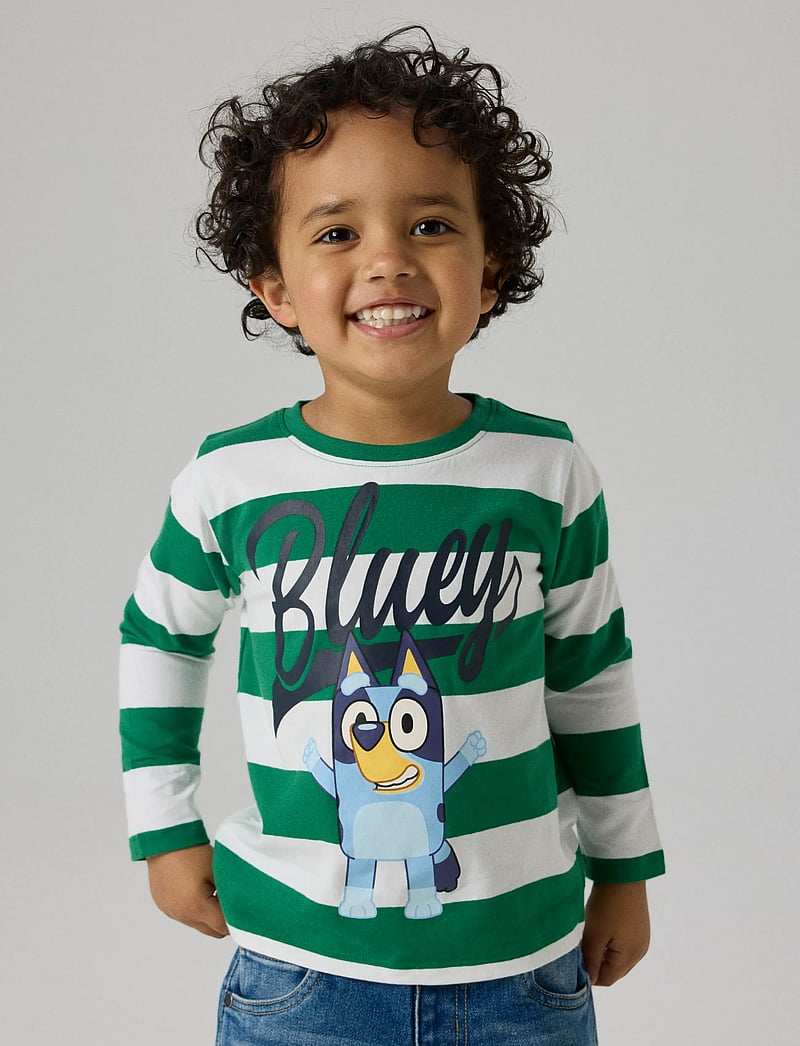 name it - NMMJUSTIN BLUEY LS NREG TOP NOOS SKY - pikkade varrukatega t-särgid - verdant green - 3