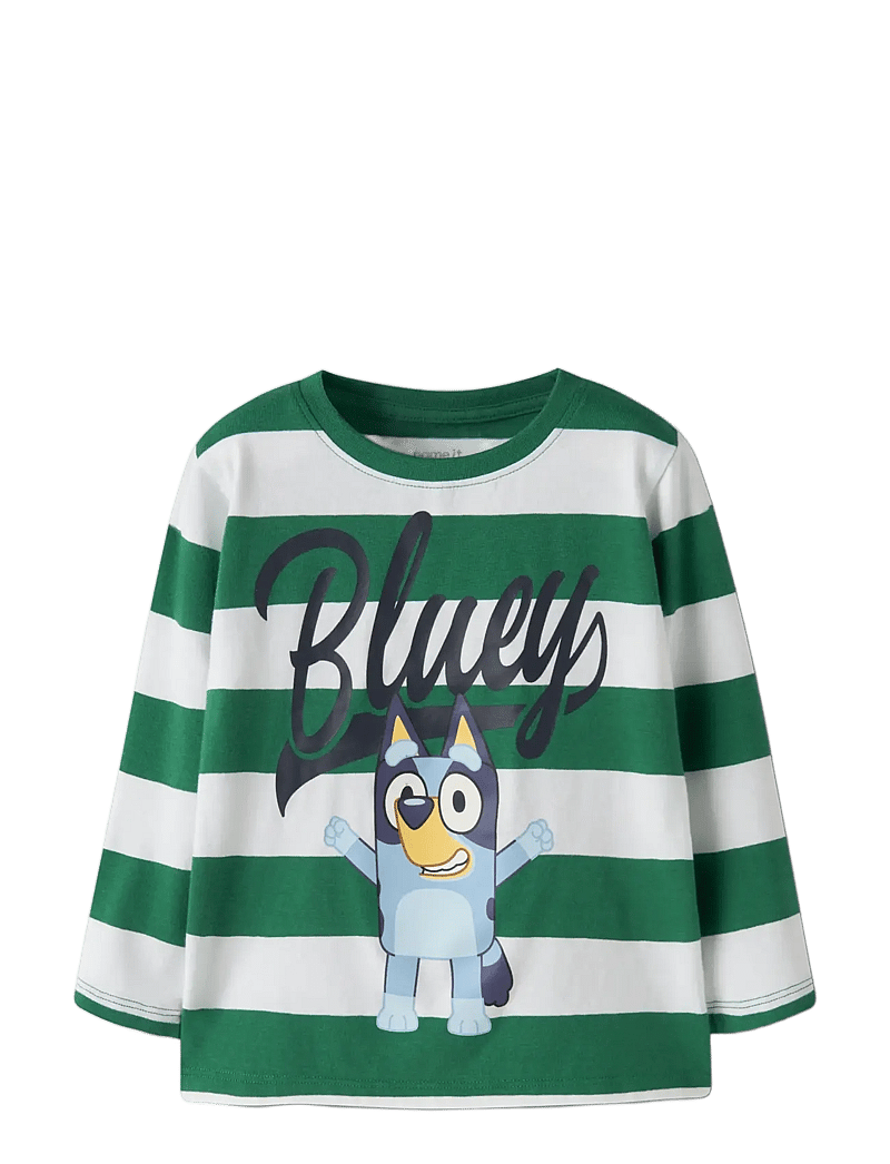name it - NMMJUSTIN BLUEY LS NREG TOP NOOS SKY - pikkade varrukatega t-särgid - verdant green - 2