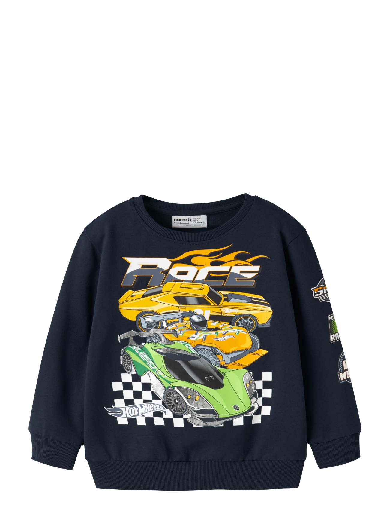 name it Nmmjerry Hotwheels Nreg Sweat Unb Mat, 104, Navy, Sweatshirts & Hættetrøjer > Sweatshirts, Børn