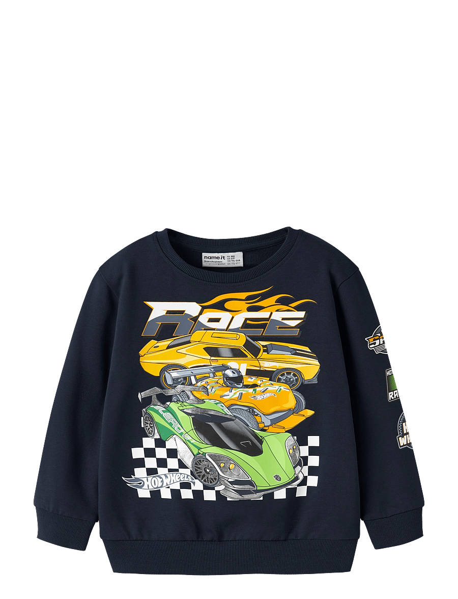 name it - NMMJERRY HOTWHEELS NREG SWEAT UNB MAT - navy blazer - 0