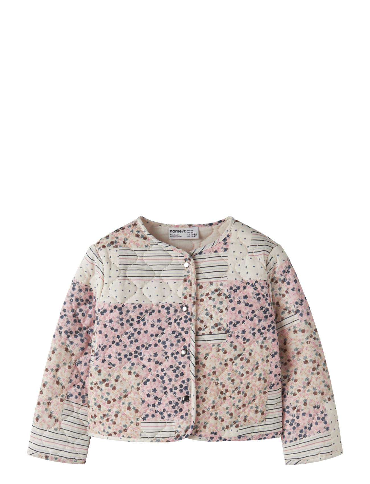 name it Nmflena Quilt Shacket, 116, Jackets & Coats, Creme - Quilted Jackets, Kinder