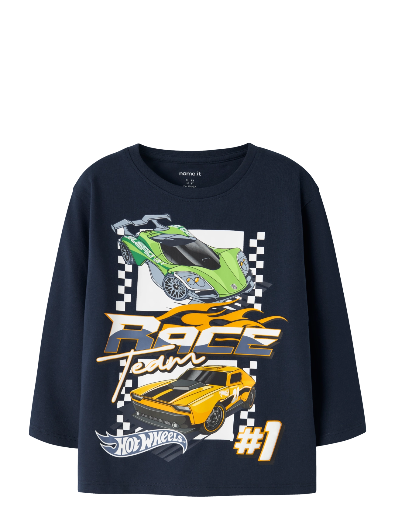NAME IT Nmmjunior Hotwheels Ls Nreg Oberteil Box Mat Navy - 116 - Kinder