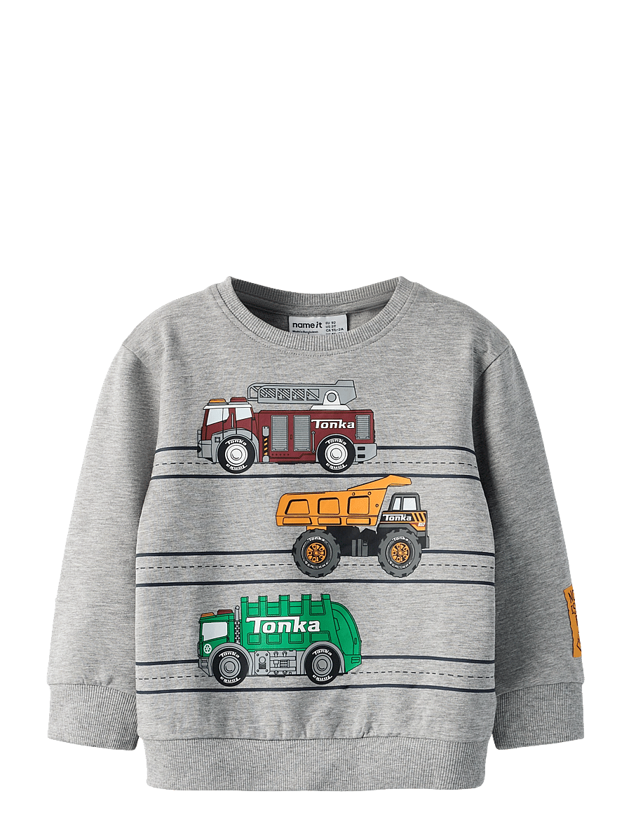 name it - NMMJORGE TONKA NREG SWEAT UNB CPLG - grey melange - 0