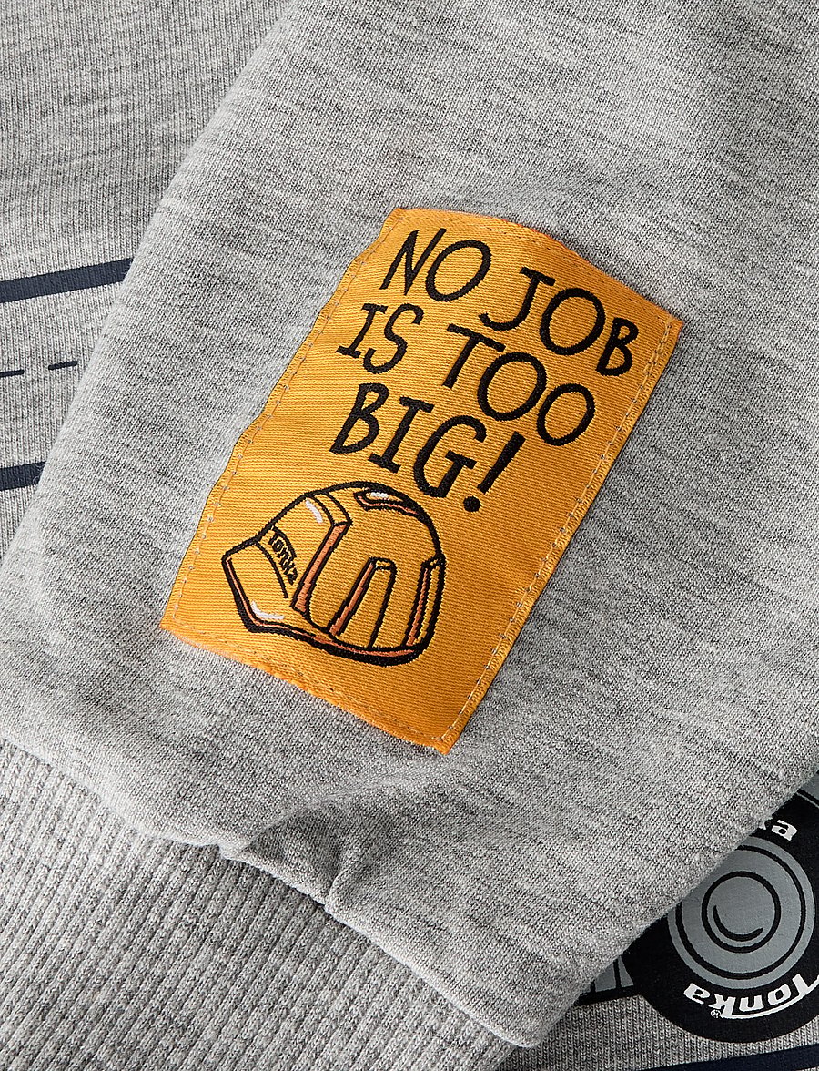 name it - NMMJORGE TONKA NREG SWEAT UNB CPLG - grey melange - 4