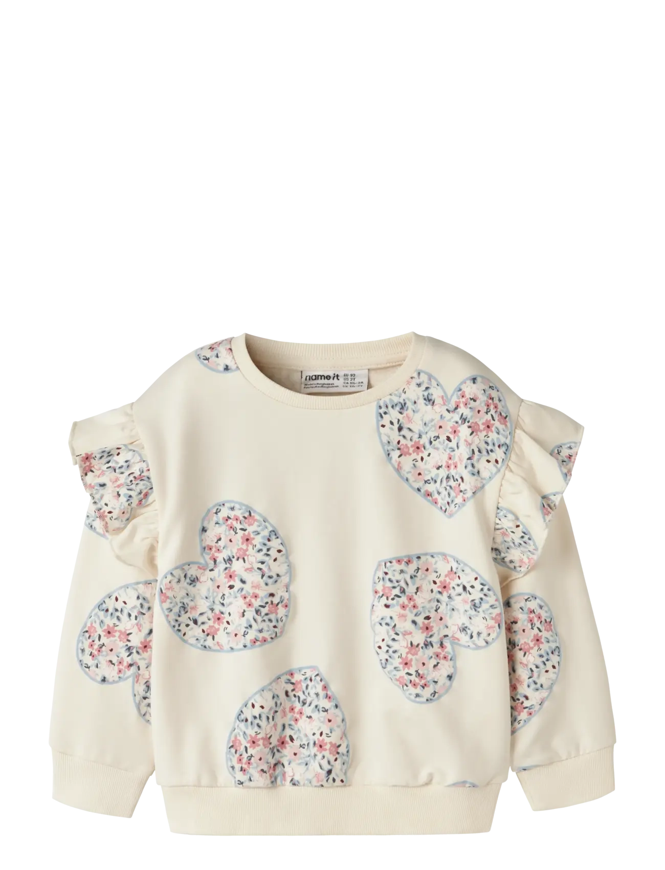 name it NMFKIWILE LS NREG SWEAT UNB - Overdele - ANTIQUE WHITE / cream