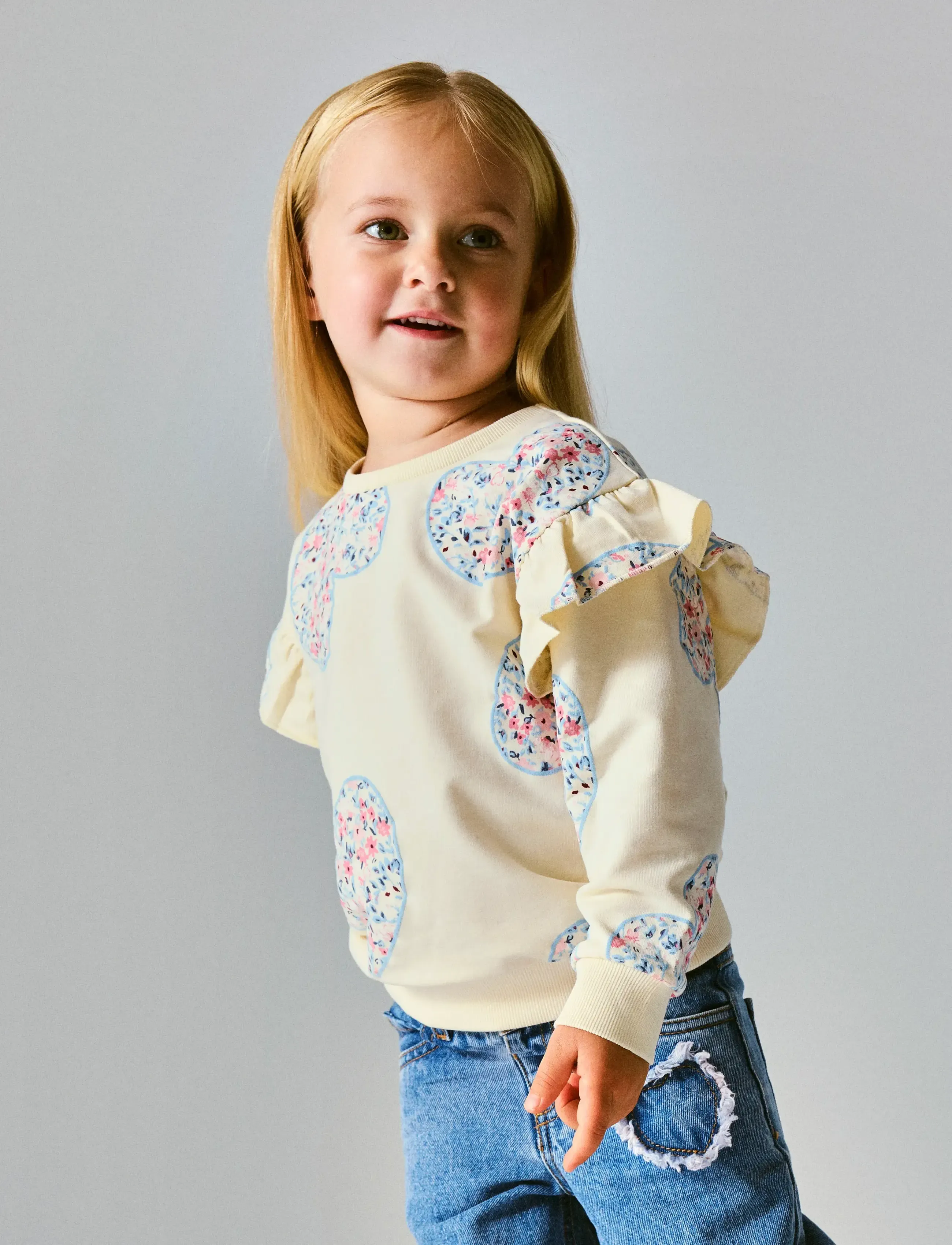 name it - NMFKIWILE LS NREG SWEAT UNB - bluzy - antique white - 3