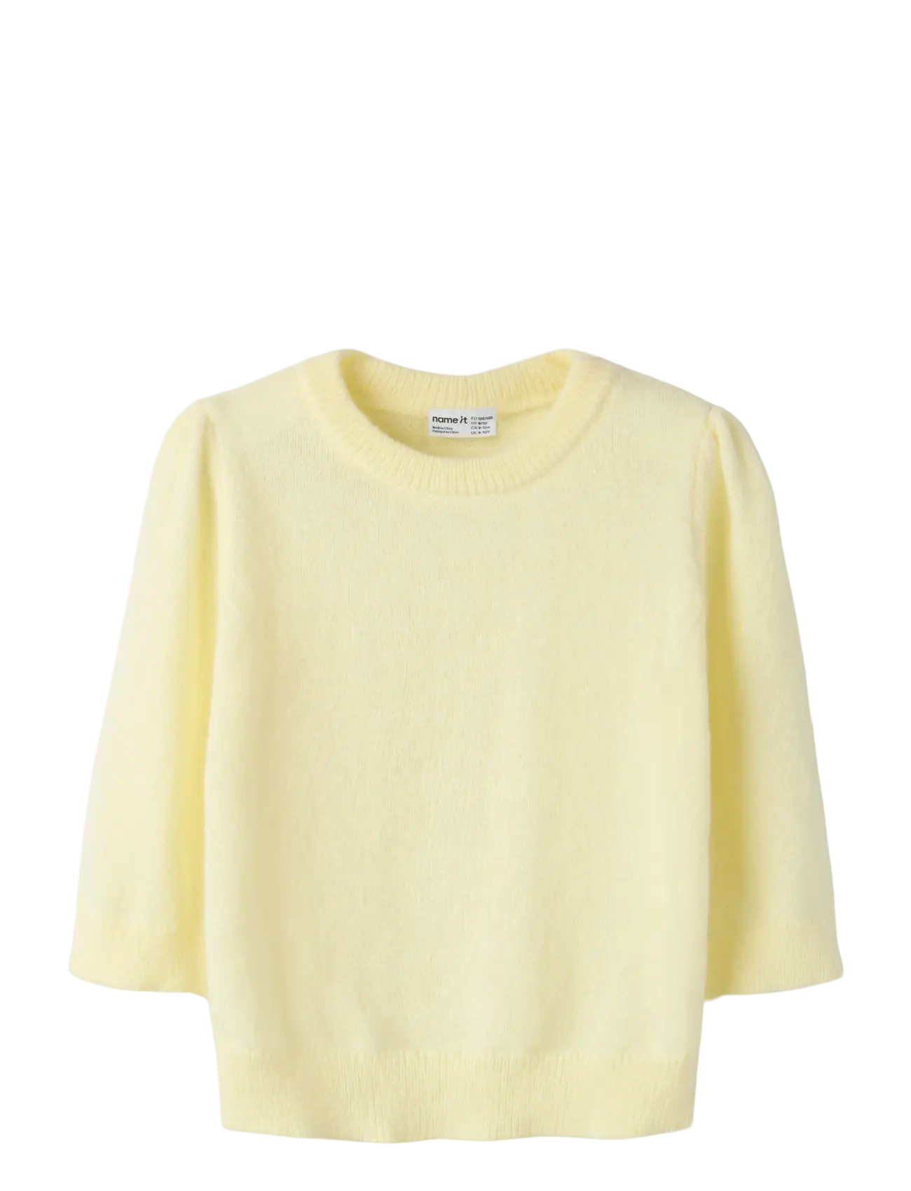 name it Nkfbabeth 3/4 Knit, Børn, 3/4 Ærme Striktrøje, Gul, Str: 116