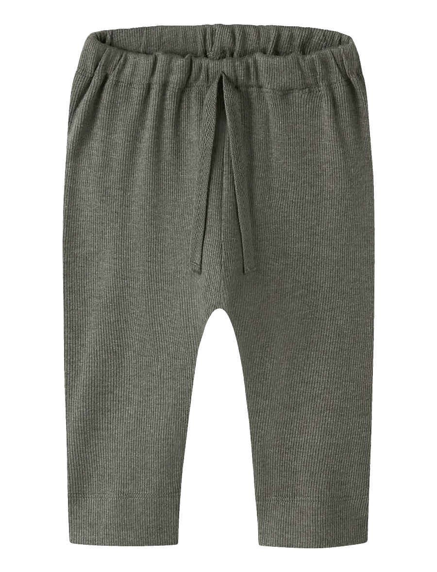 name it - NBNKAB PANT NOOS - spodenki niemowlęce - dusty olive - 0