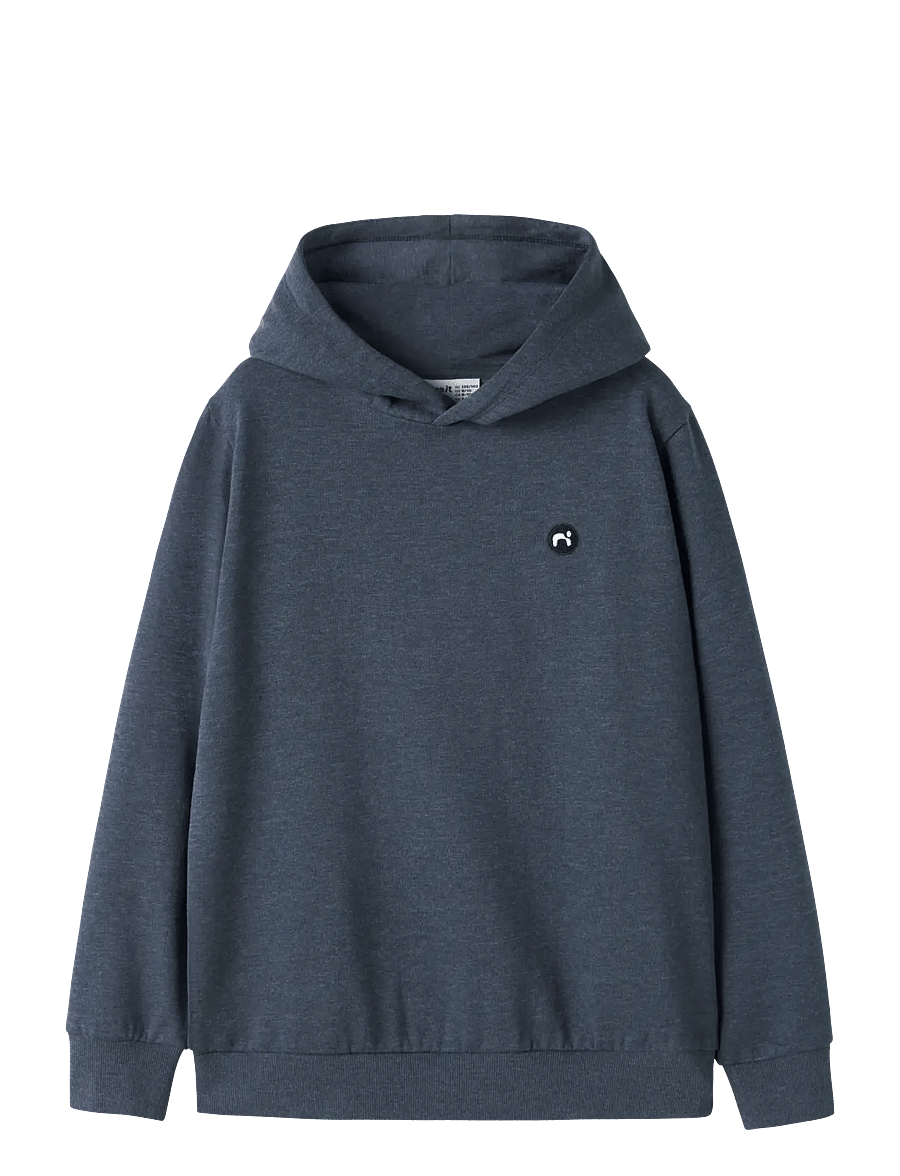name it - NKMVIMO LS SWEAT W HOOD BRU NOOS - kapuzenpullover - dark sapphire - 0