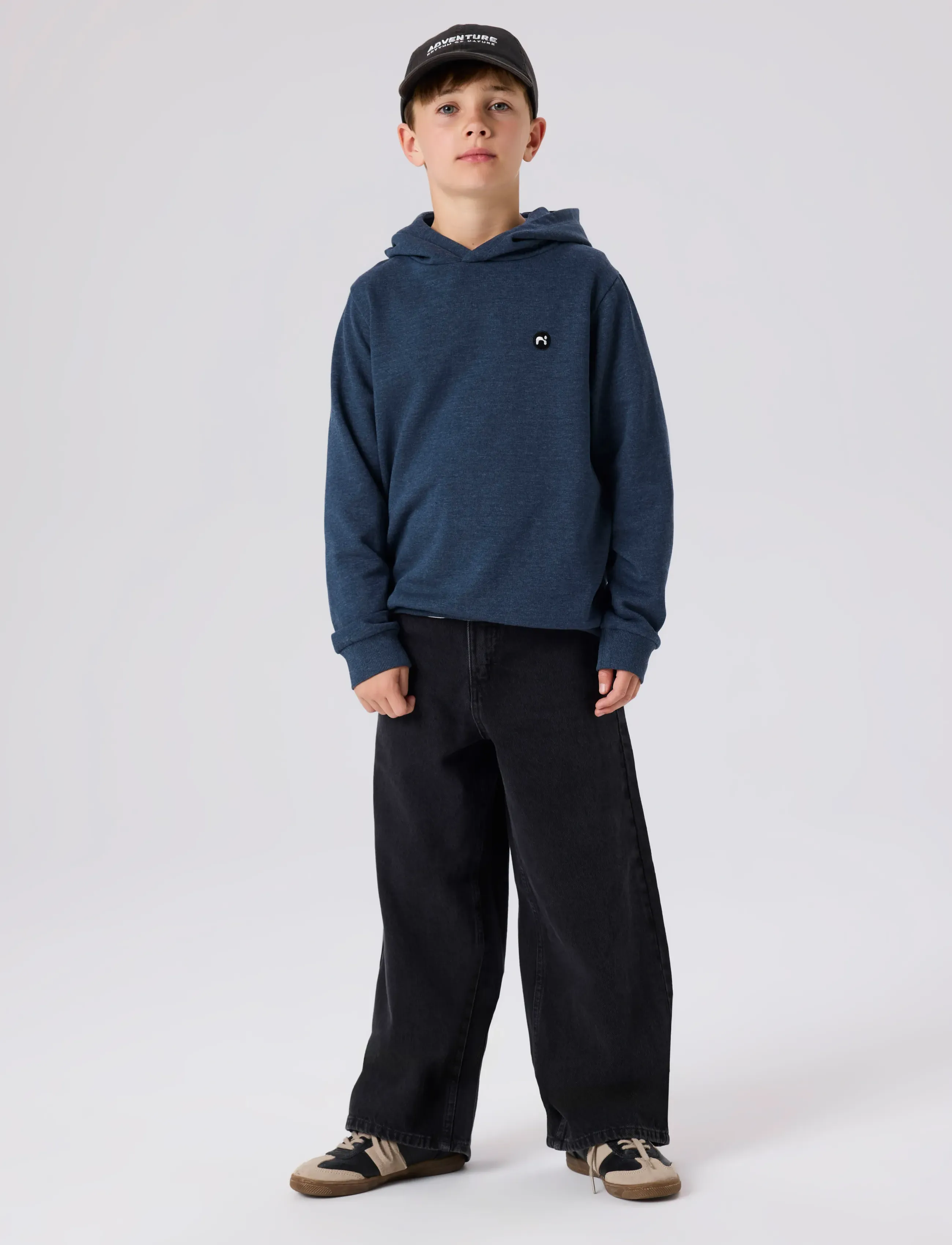 name it - NKMVIMO LS SWEAT W HOOD BRU NOOS - hoodies - dark sapphire - 3