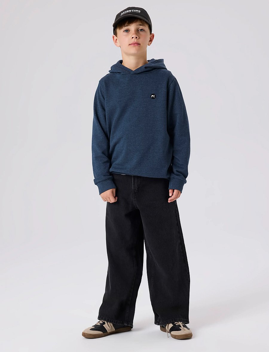 name it - NKMVIMO LS SWEAT W HOOD BRU NOOS - kapuzenpullover - dark sapphire - 3
