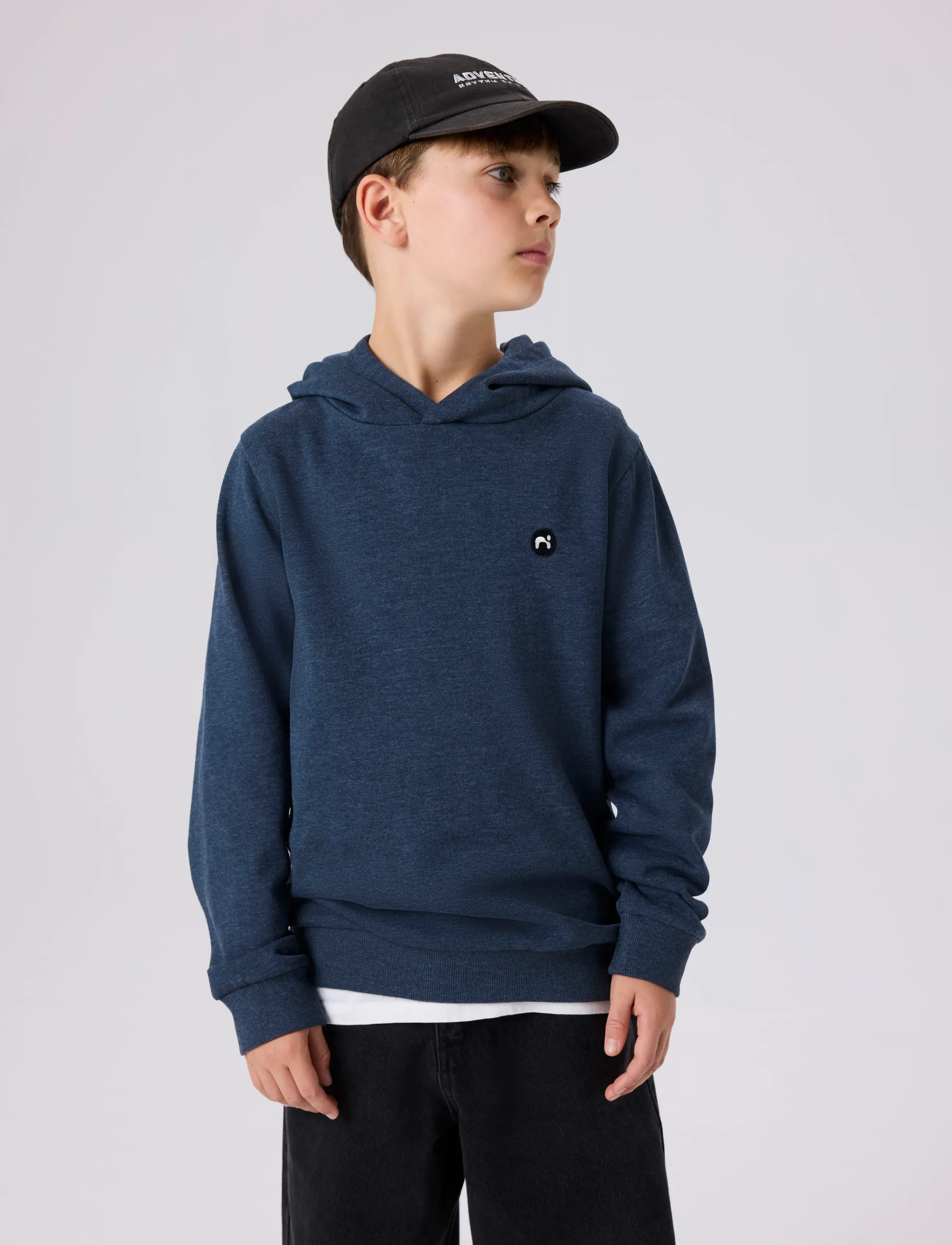 name it - NKMVIMO LS SWEAT W HOOD BRU NOOS - hoodies - dark sapphire - 4