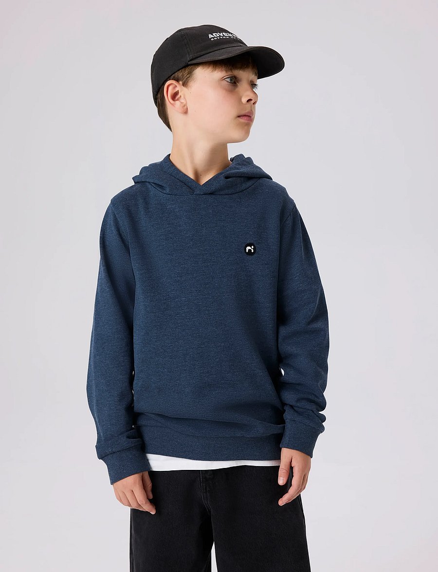 name it - NKMVIMO LS SWEAT W HOOD BRU NOOS - kapuzenpullover - dark sapphire - 4