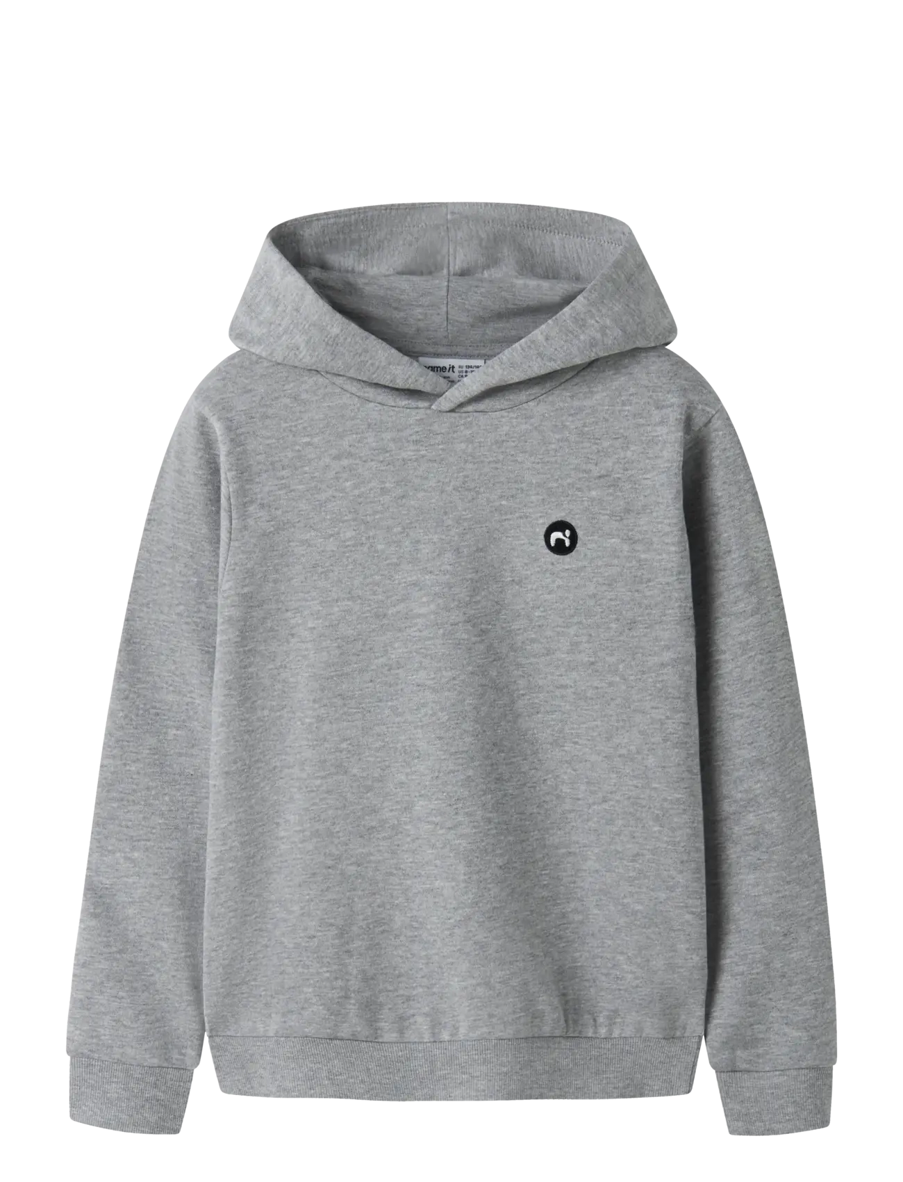 name it - NKMVIMO LS SWEAT W HOOD BRU NOOS - kapuzenpullover - grey melange - 0