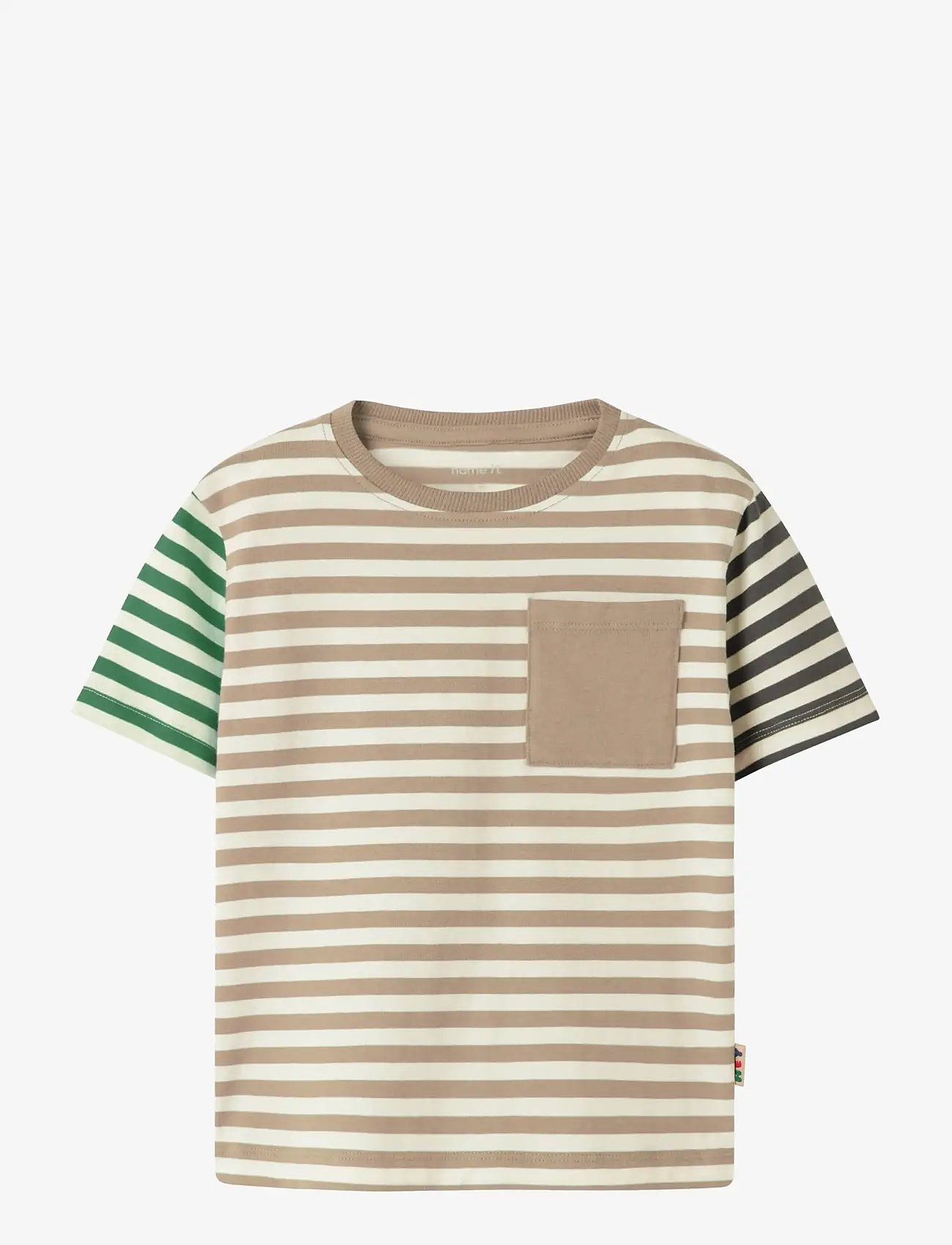name it - NMMKASTO SS NREG TOP - short-sleeved t-shirts - sesame - 0