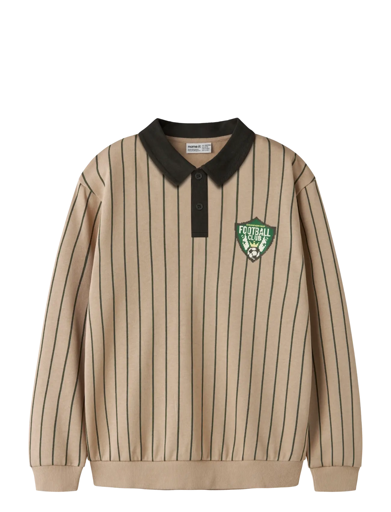 name it NKMLESTER LS NREG POLO SWEAT BRU BOX - Sweatshirts & Kapuzenpullover - SESAME / beige