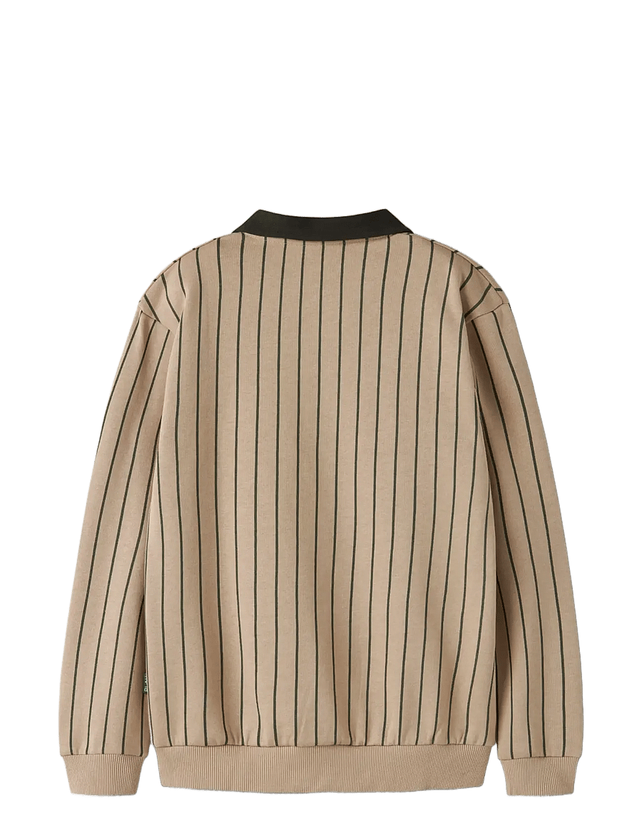 name it - NKMLESTER LS NREG POLO SWEAT BRU BOX - sesame - 1