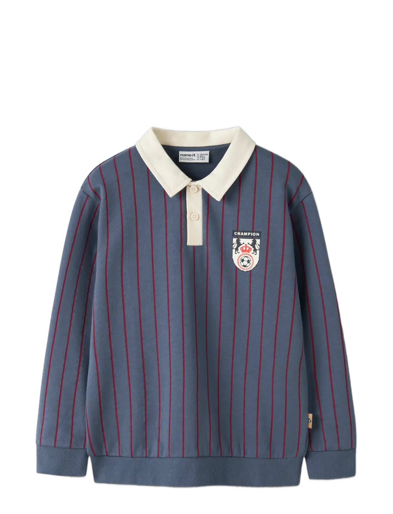 name it - NKMLESTER LS NREG POLO SWEAT BRU BOX - vintage indigo - 2