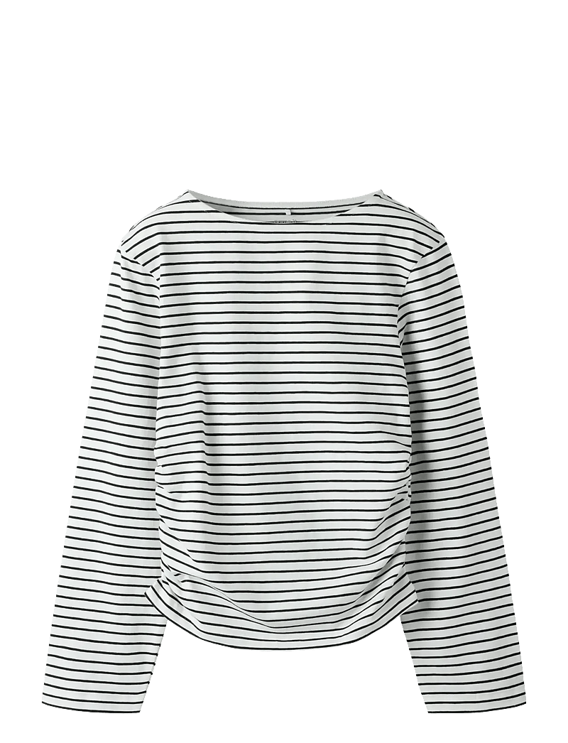 name it - NKFSILKE LS TOP - langærmede t-shirts - black - 0