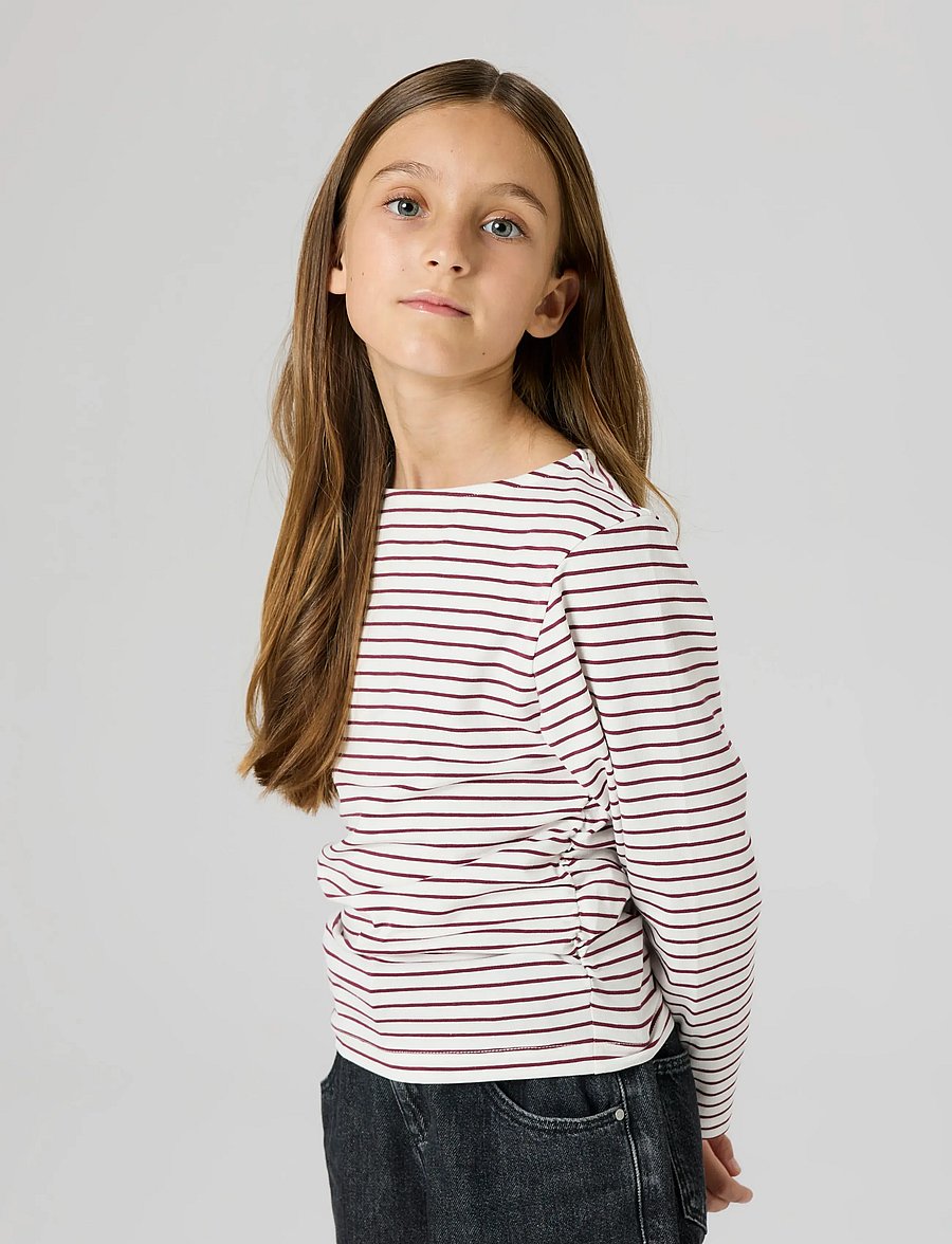 name it - NKFSILKE LS TOP - langärmelig - burgundy - 0