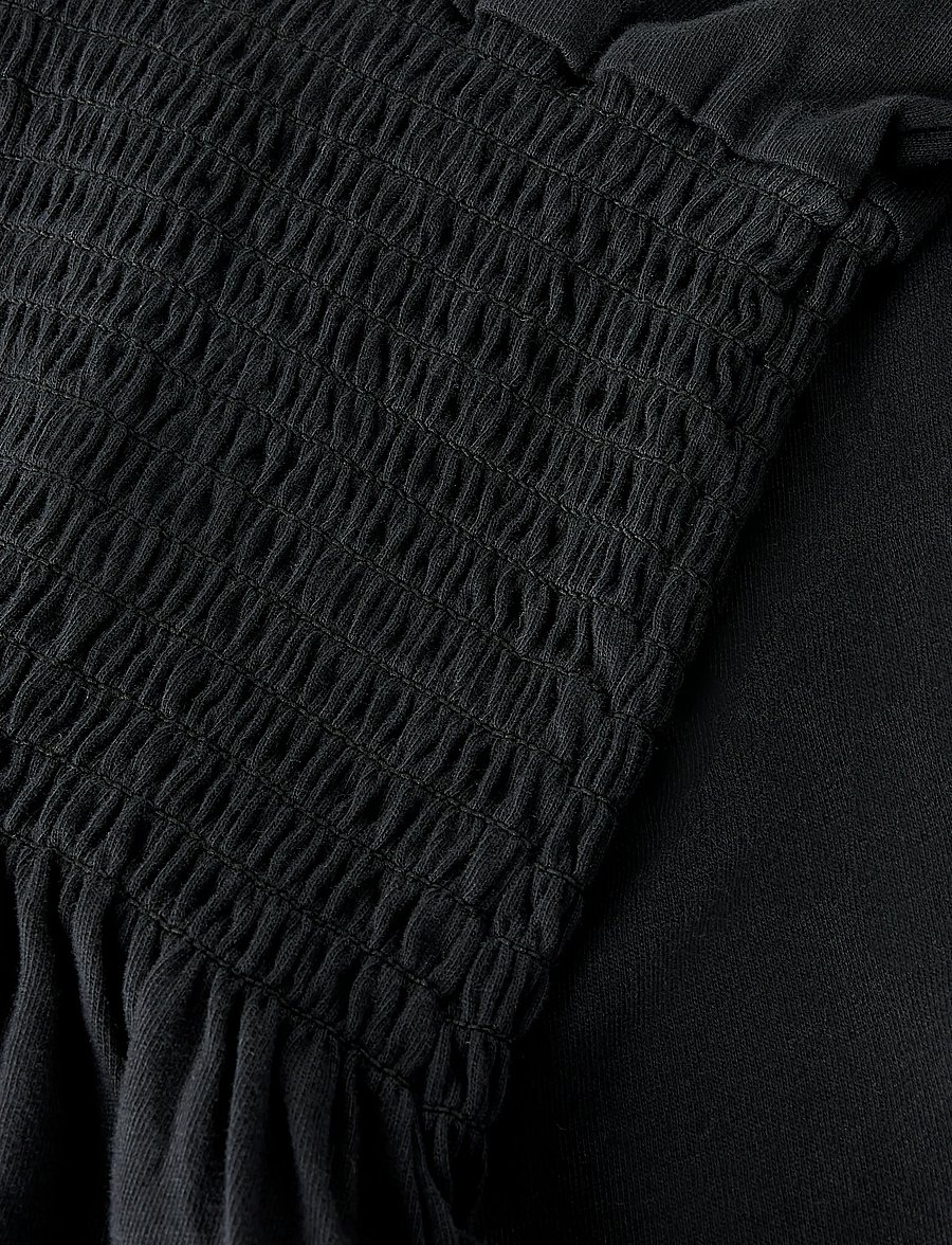 name it - NKFSILLY SS TOP - kortermede t-skjorter - black - 3