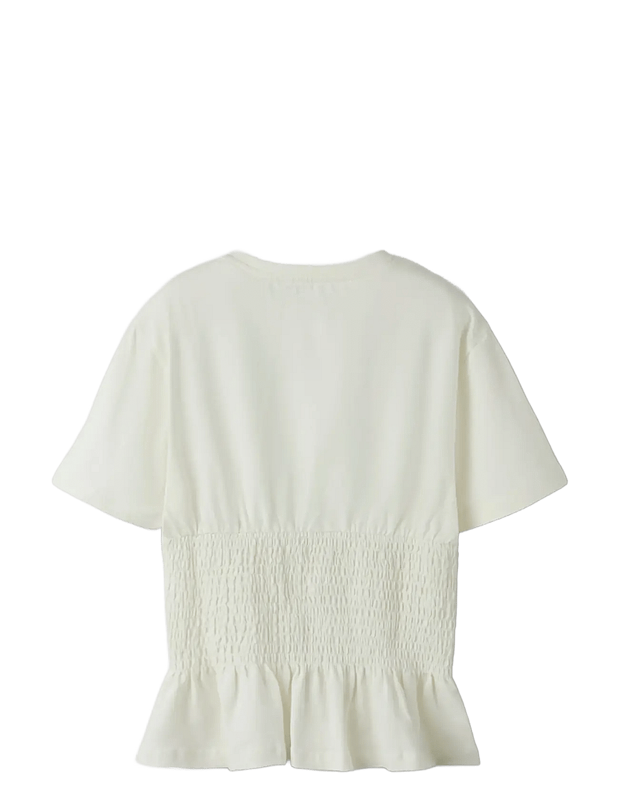 name it - NKFSILLY SS TOP - kurzärmelige - cloud dancer - 1
