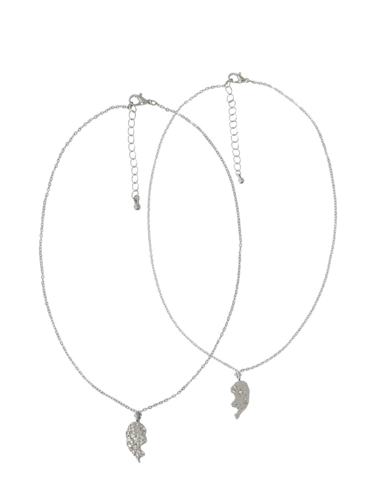 name it - NKFLFRIENDS 2P NECKLACE - halsketten - silver - 2