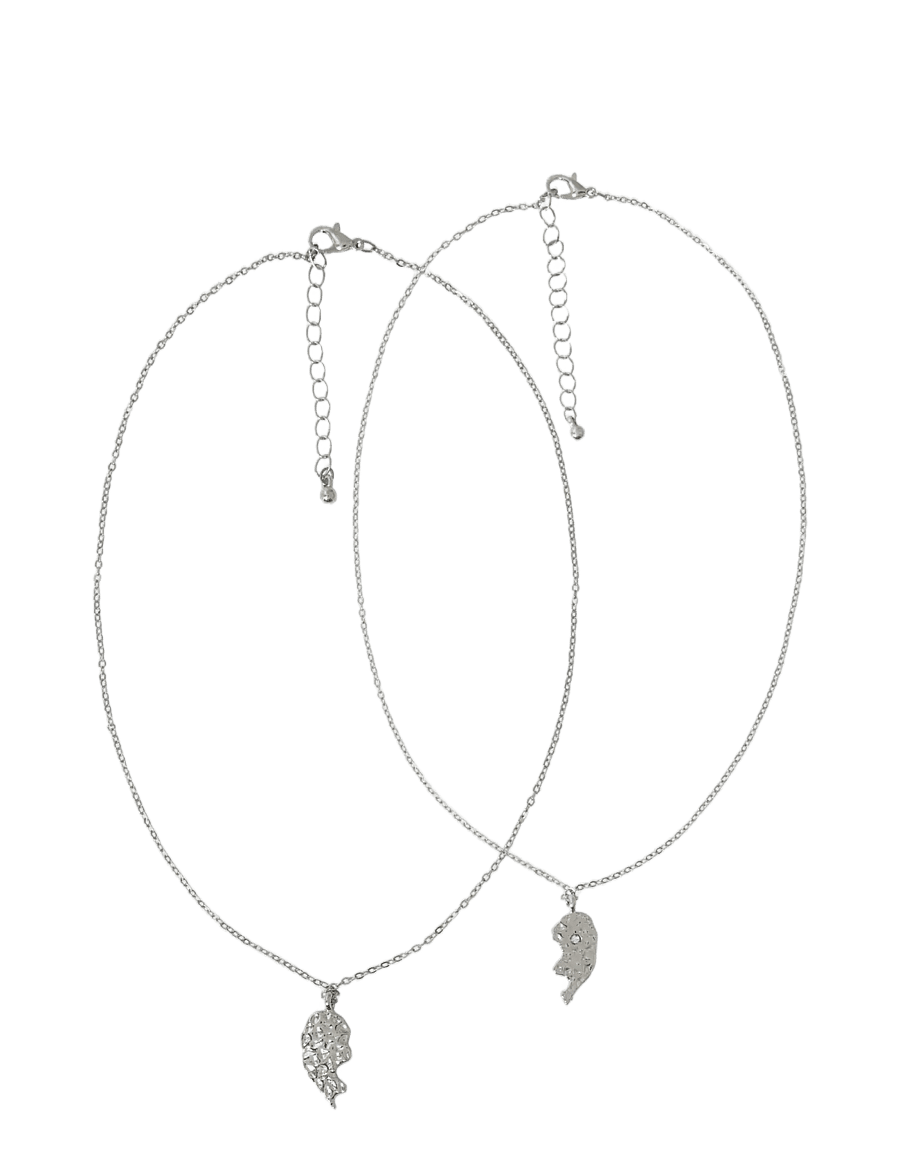 name it - NKFLFRIENDS 2P NECKLACE - halsketten - silver - 2