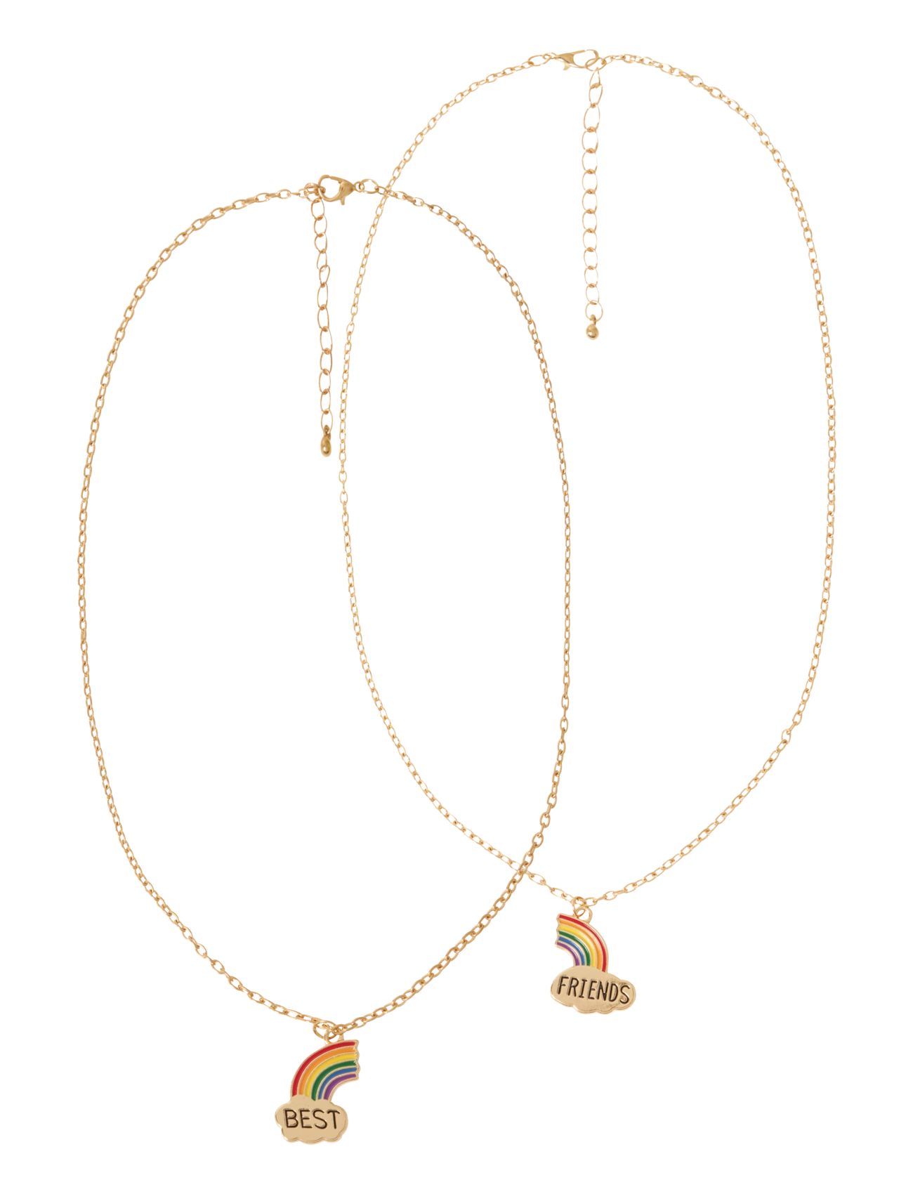 name it Nmflfriends 2P Necklace, One Size, Gold, Kids Smykker > Halskæder, Børn