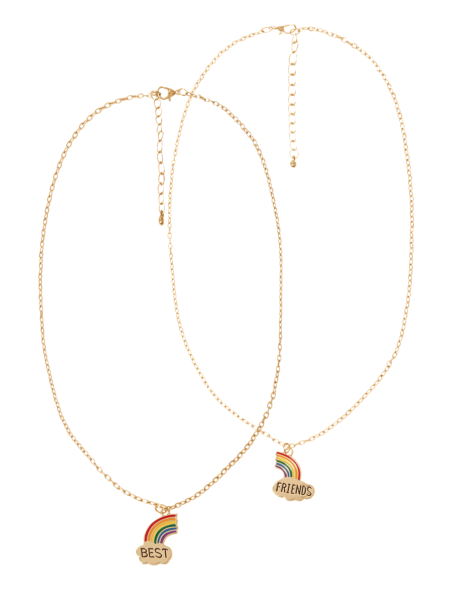 name it - NMFLFRIENDS 2P NECKLACE - halsketten - gold colour - 0