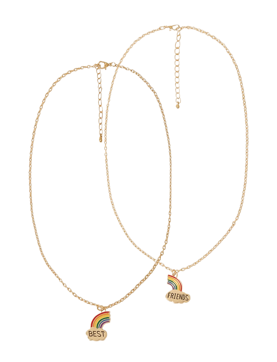 name it - NMFLFRIENDS 2P NECKLACE - halsketten - gold colour - 2