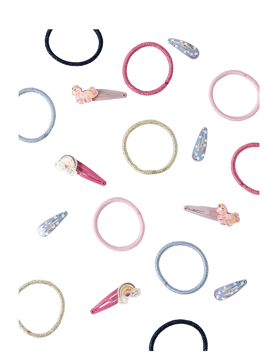 name it - NMFLRAINBOW 4P HAIRCLIP - hårklämmor - subdued blue - 1
