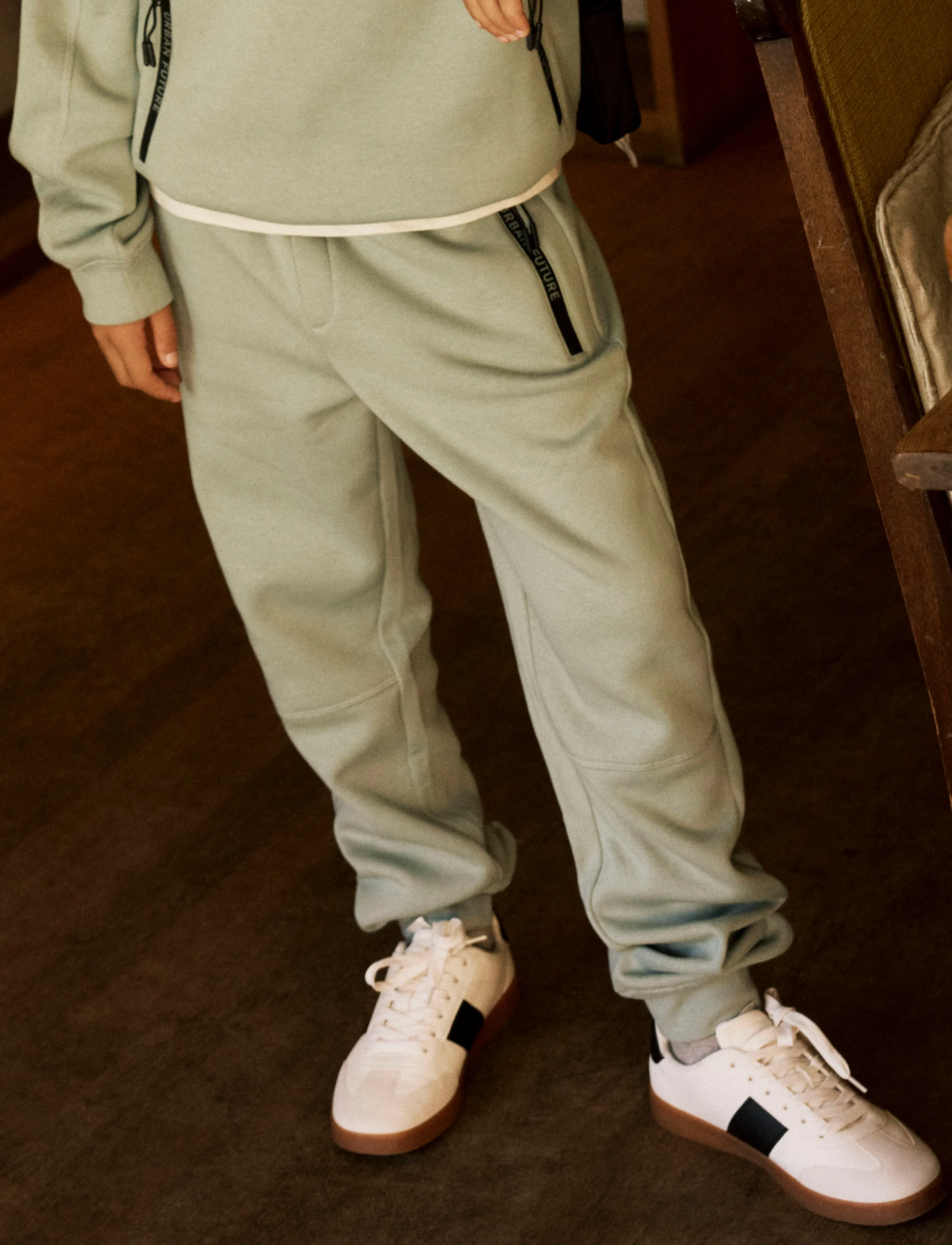 name it - NKMLEO NREG SWEAT PANT BRU - jogginghosen - green milieu - 3