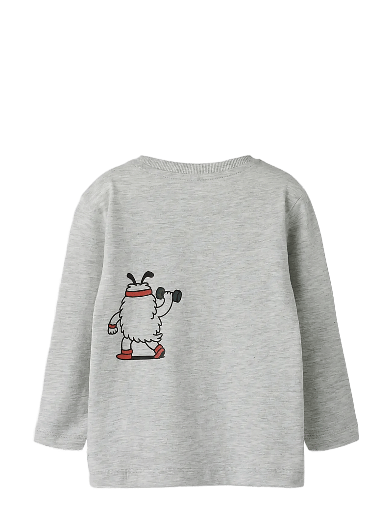 name it - NMMTIKO LS NREG TOP - langærmede t-shirts - light grey melange - 1