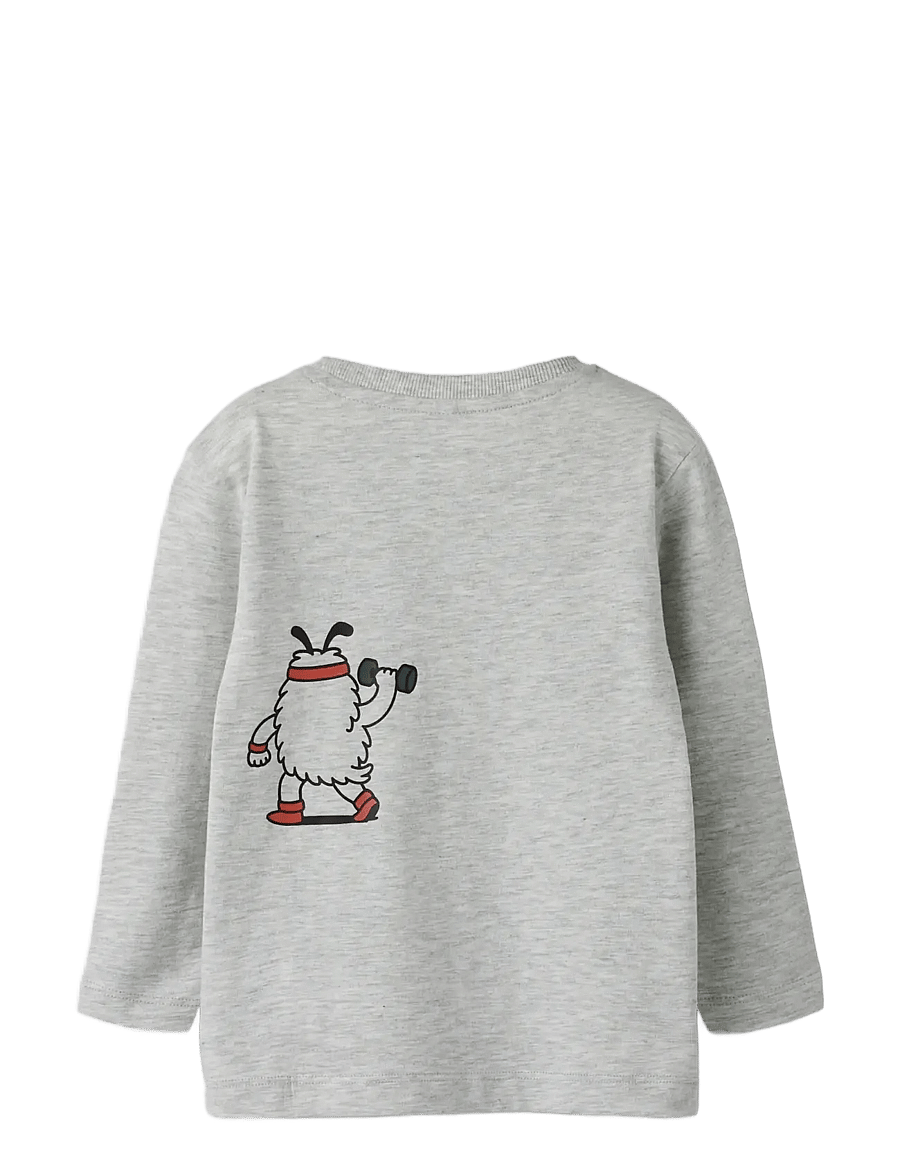 name it - NMMTIKO LS NREG TOP - długi rękaw - light grey melange - 1