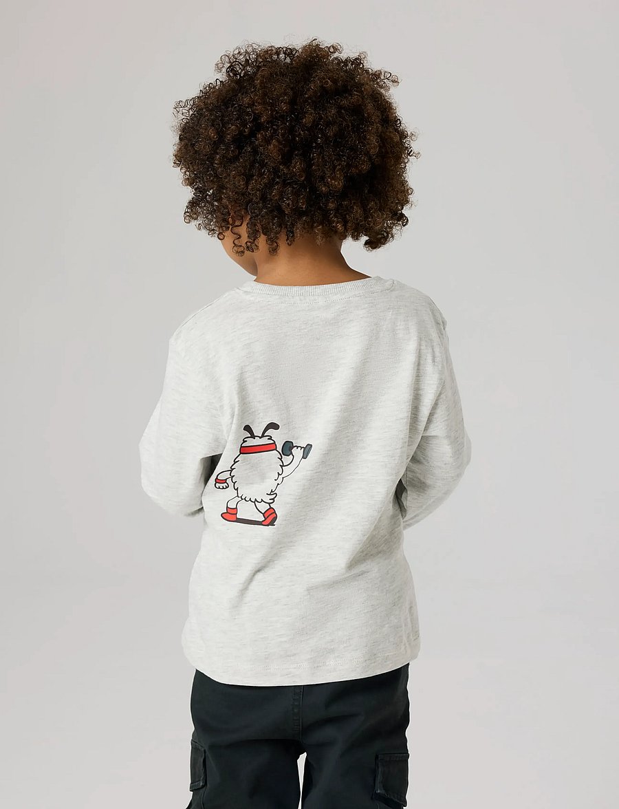 name it - NMMTIKO LS NREG TOP - długi rękaw - light grey melange - 2