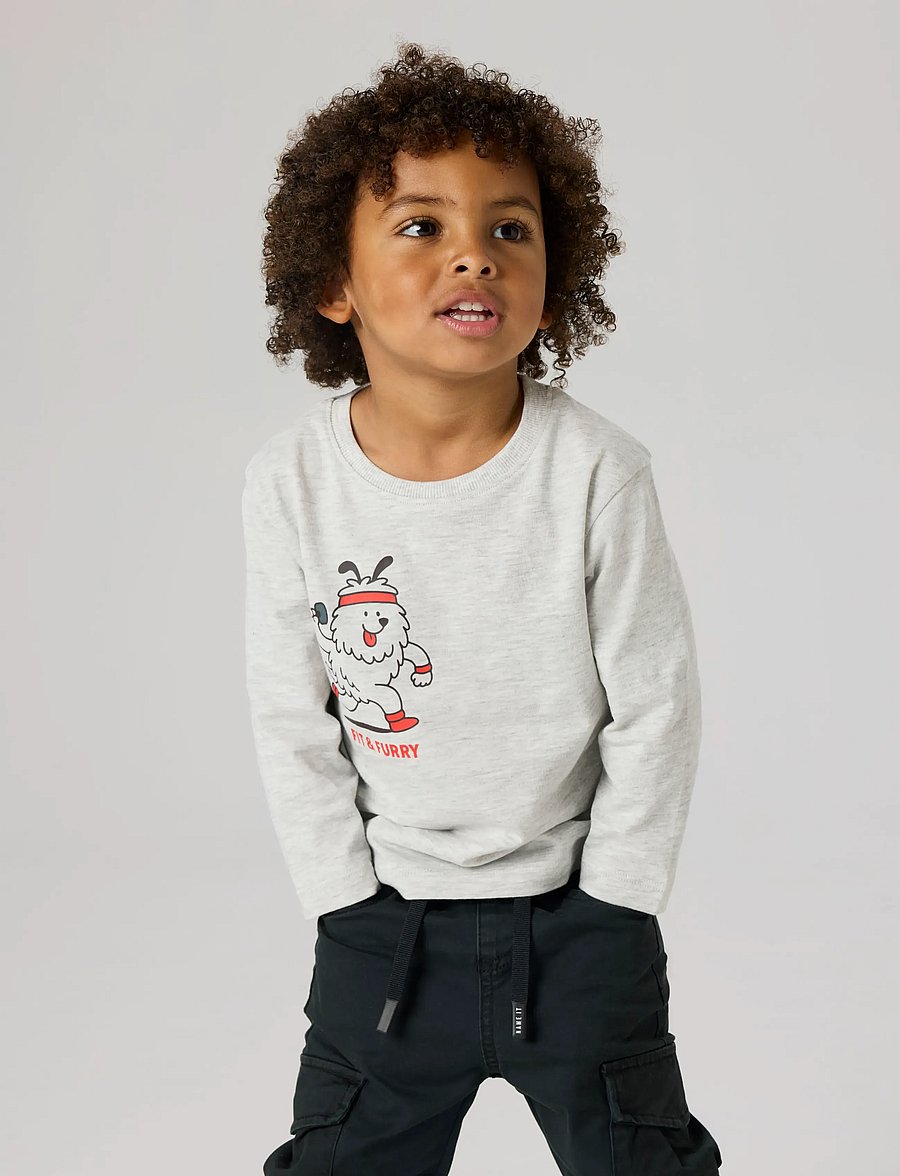 name it - NMMTIKO LS NREG TOP - długi rękaw - light grey melange - 3