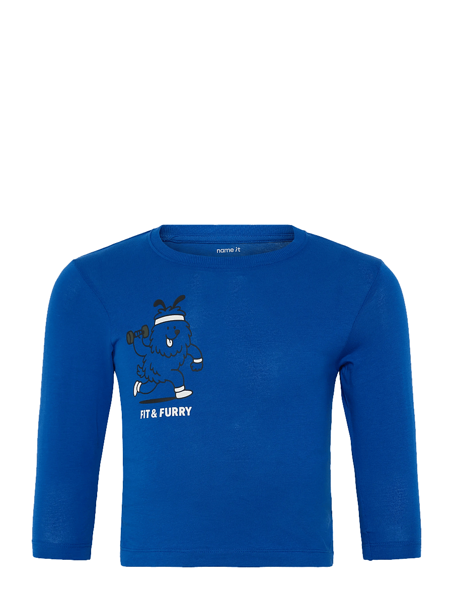name it - NMMTIKO LS NREG TOP - langærmede t-shirts - nautical blue - 0