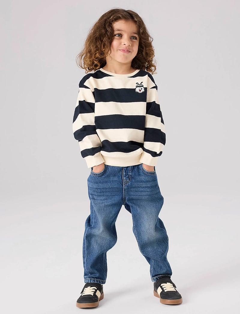 name it - NMMTARTIAN LS NREG SWE UNB - sweatshirts - navy blazer - 4